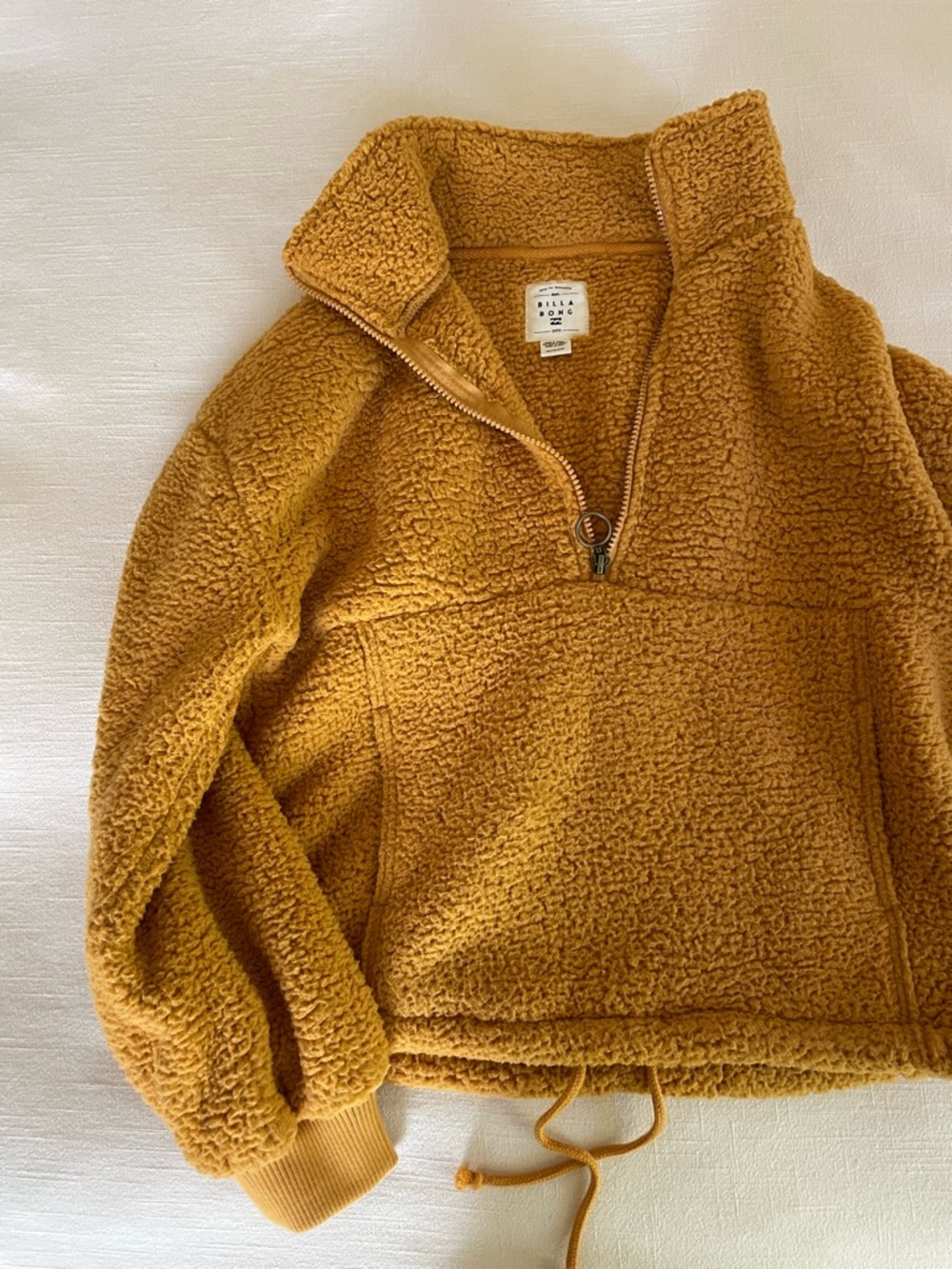 Billabong Golden Yellow Sherpa Pullover